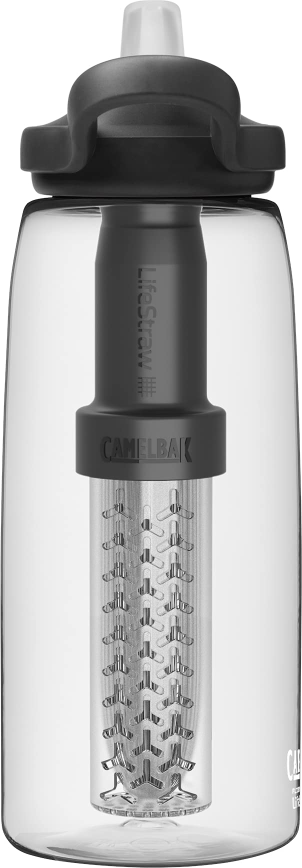 Camelbak 2550101001  Eddy + filtered by LifeStraw 32oz Water Bottle, Clear/Black