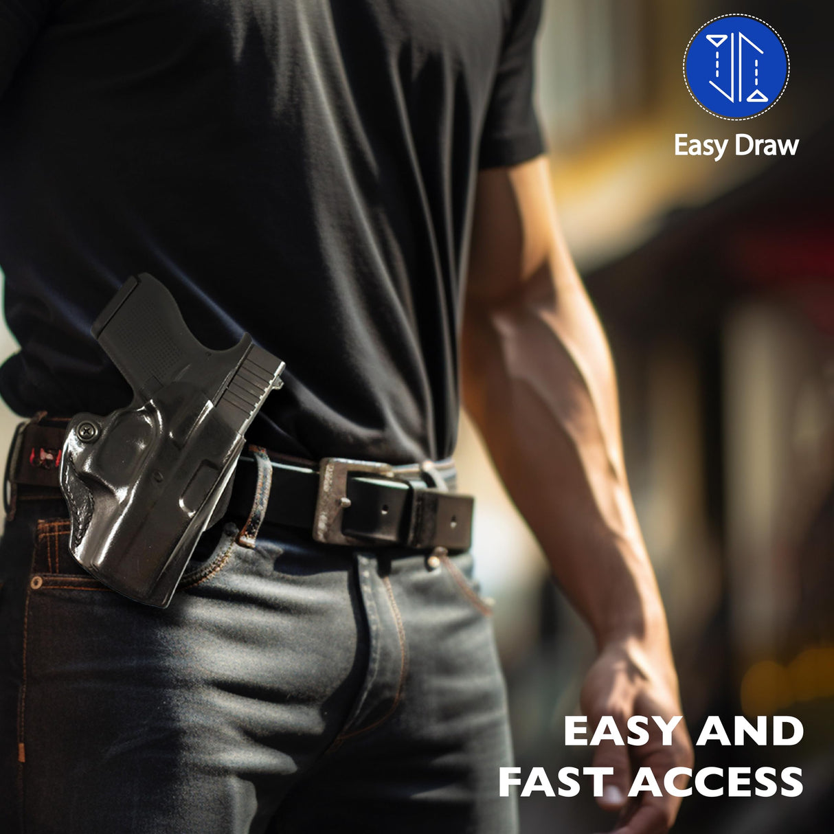 DeSantis 019BA8BZ0 Mini Scabbard Pancake Gun Holster (Right Hand) -Black