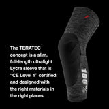 100% - Teratec Knee Guard / Knee Pads - Heather Grey/Black