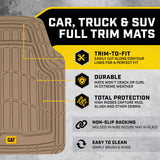 BDK Auto CAMT-1004-BG: 4pcs CAT Short Trim Floor Mats -Beige