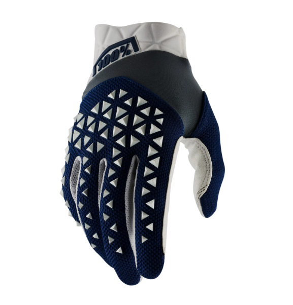 100% 10028-375-12: Airmatic Moto Gloves, Navy/White -Large