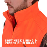 Allen Company 2337  Men's Softshell Blaze Hunting Vest -SIZE: Large, Blaze Orange