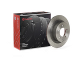 Brembo 08.C247.1X: XTRA Drilled Rear Disc Brake Rotor  (FITS: 17 Mitsubishi Lancer & 12 Chrysler 200 & 11 Dodge Avenger & 2017 Jeep Compass)