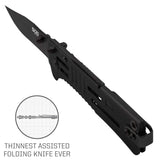SOG Specialty Knives SJ32-CP Folding Knife SlimJim Slim Pocket Knife Black