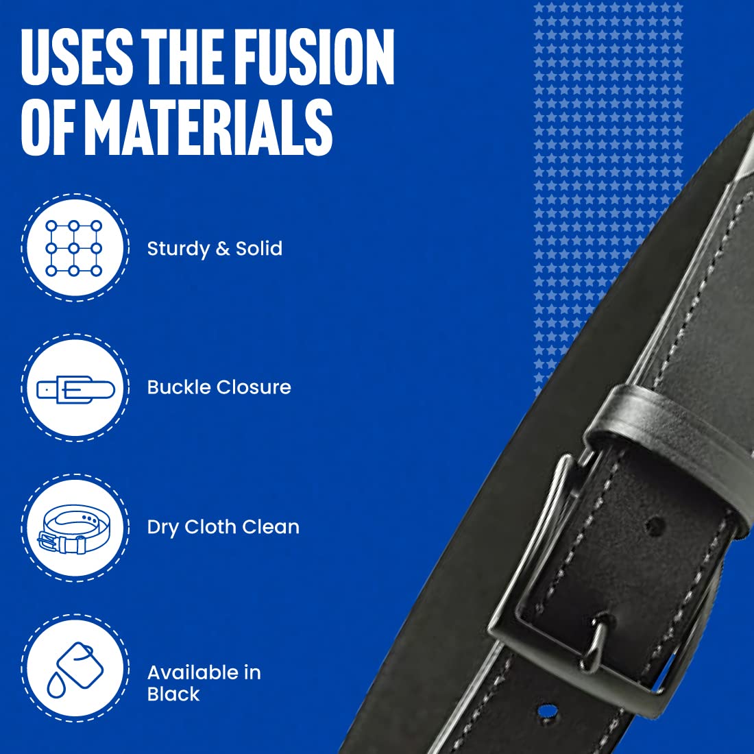 DeSantis 1 1/2 Everyday Belt (EDC), Powder Coated Buckle Closure