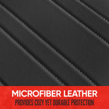 BDK Auto MTSC-420-BK  Motor Trend Leather Seat Cushions -Black