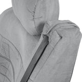 BDK Auto TS-304-GR: Pickup Truck Seat Covers with Arm Rest and Built-In Seat Belt -Grey