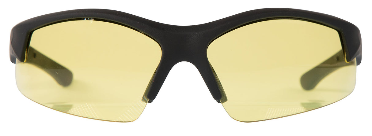 Smith & Wesson 110170 Super Cobra Frame Shooting Glasses -Black Rubberized Frame/Amber Lens