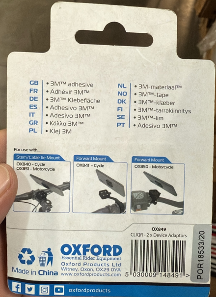 Oxford OX - CLIQR - Heavy Duty Surface Device Mount