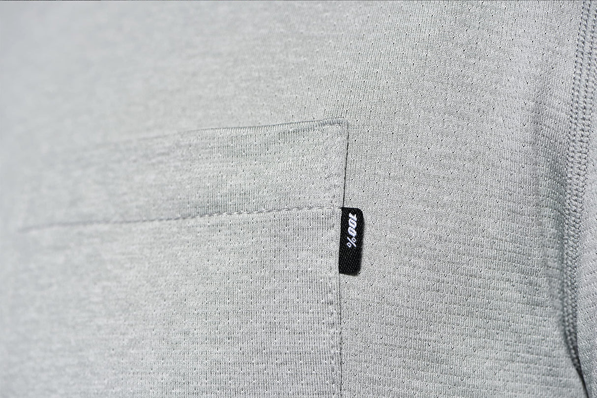 100 Percent - 100% Mission Ath Tee Hthr Gry Lg (20014-00007)