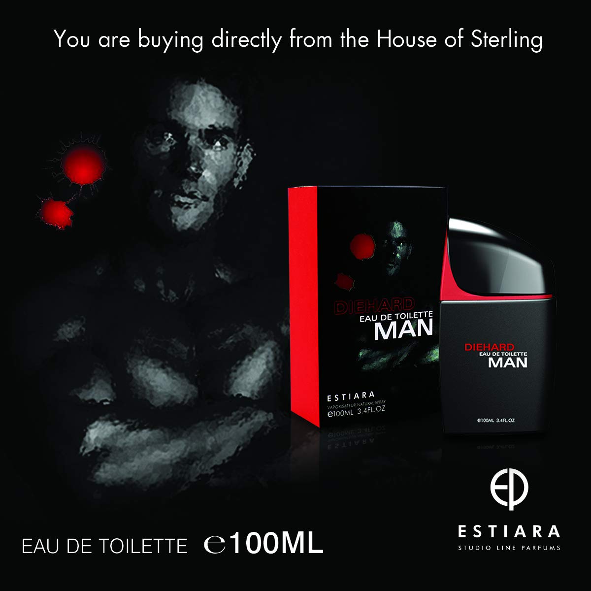 Estiara 127588: Men's Diehard Eau de Toilette Spray 3.4 oz Fragrances