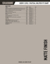 Blackhawk 430606BK-R SERPA L3 Tactical Gun Holster (Left Hand) -Black