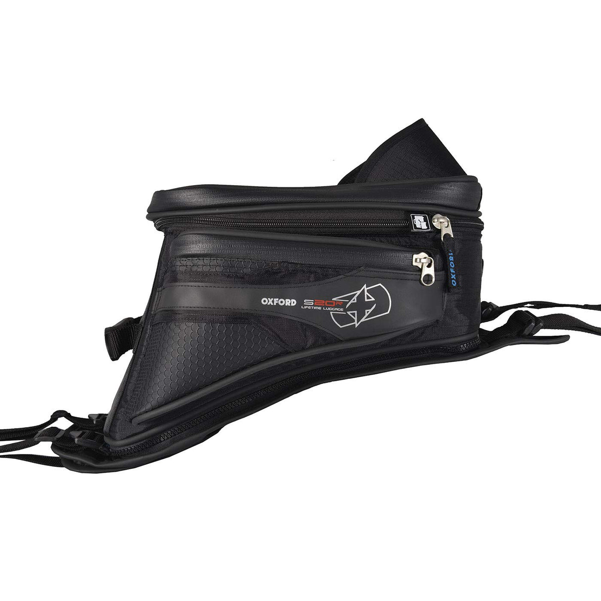 Oxford - S20R Adventure Strap On Tank Bag - Black (OL231), 5.2 gallon (20L)