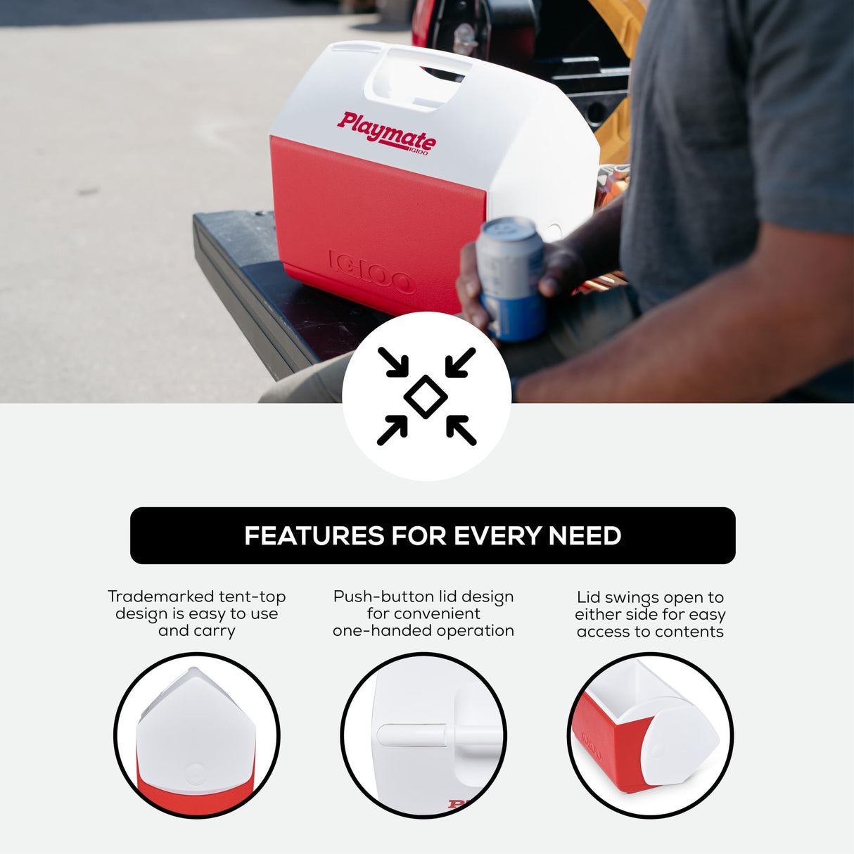 Igloo 00043362 Playmate Elite Red Star, White, White, White