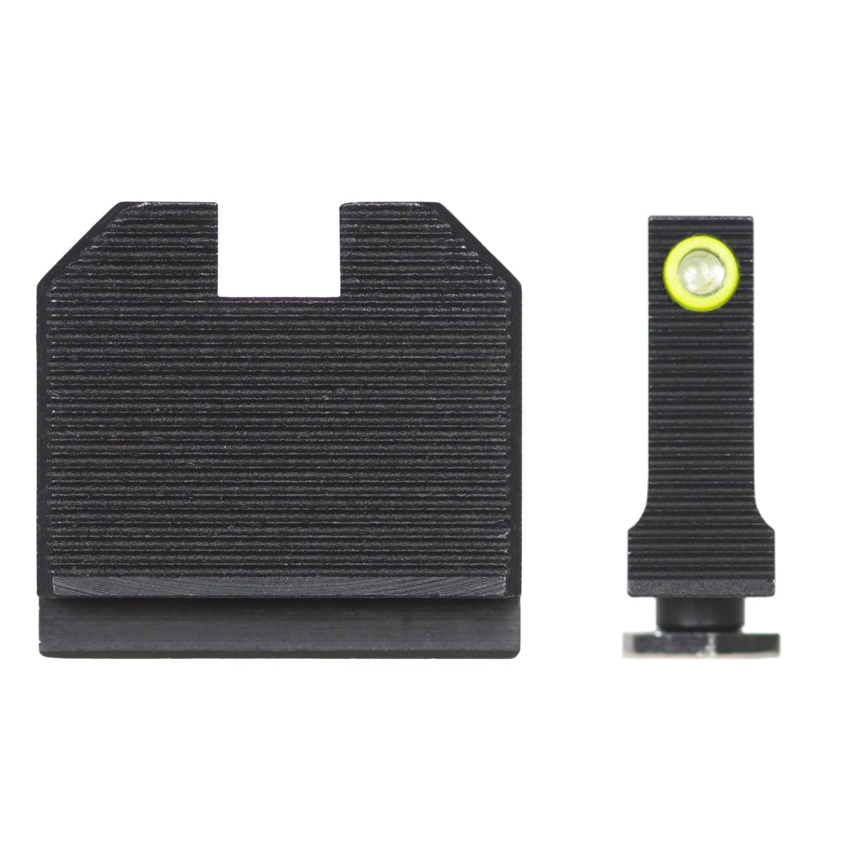 Night Fision  GLK-005-465-488-YGZX Optics Ready Stealth Night Sight Set for Glock 48 w/ RMRcc - Yellow Front Ring, Blank Rear Sight