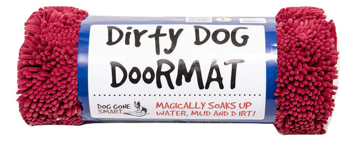 Dog Gone Smart Dirty Dog Microfiber Paw Doormat - Super Absorbent Dog Mat Keeps Paws & Floors Clean - Machine Washable Pet Door Rugs with Non-Slip Backing