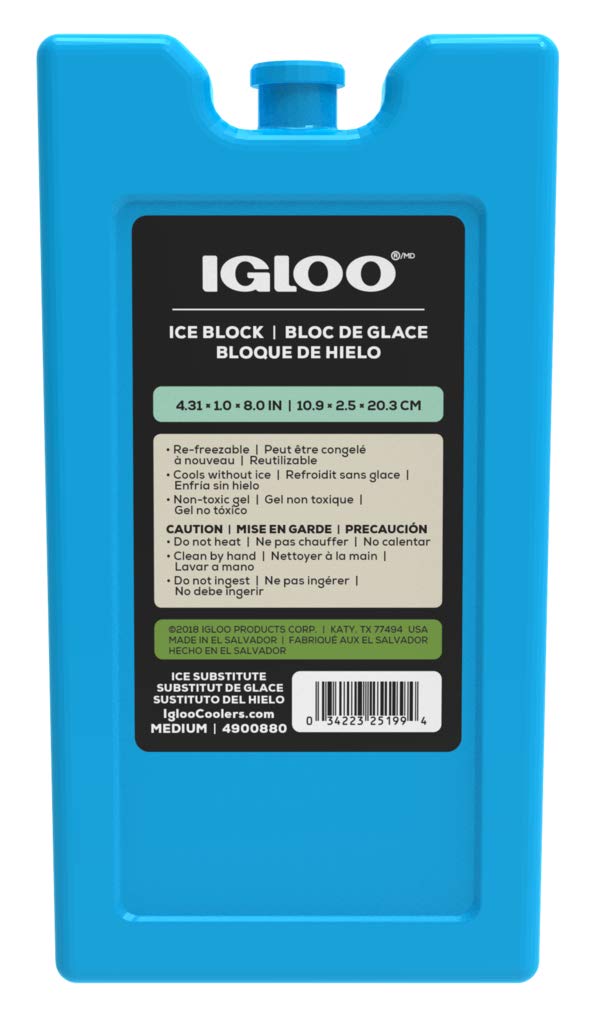 Igloo 00025199  Maxcold Ice Freeze Ice Block, Medium -Blue