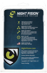 Night Fision  SIG-176-003-WGZG Night Sight Set for Sig P320/P365 - White Ring #6 Front, Black Rings #8 Rear