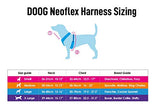 DOOG - All Weather 'Neoflex" Dog Harness, Flexible Neoprene Breathable Mesh Padding Light Wetsuit Material Water Friendly Draws Moisture Away Fir Skin Easy Fit Small, Medium, Large, XL Soft Comfortable 2 Point Adjustable Leash Training Run Walk Swim