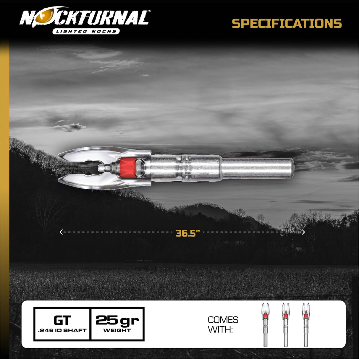 Nockturnal NT-102 GT Red 3-pack