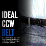 DeSantis E25BJ44Z3 1 1/2” Everyday Carry Belt (EDC), Powder Coated Buckle Closure -Black, 44”