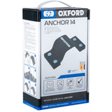 Oxford - Anchor14 Ground & Wall Anchor Kit, Hardened Steel Fits All Cable/Chain Locks to 16mm (0.63") Link Diameter