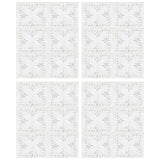 RoomMates RMK4651GM White Tin Tile Backsplash Peel And Stick Giant Wall Decals