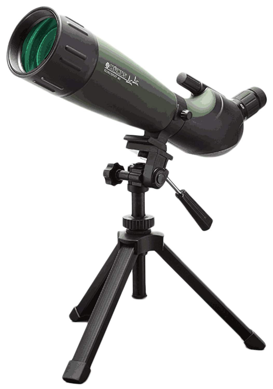 Konus 7126  KonuSpot-80 20-60x80 Zoom Spotting Scope v3 w/Tripod & Smart Phone Adapter (Angled Viewing)