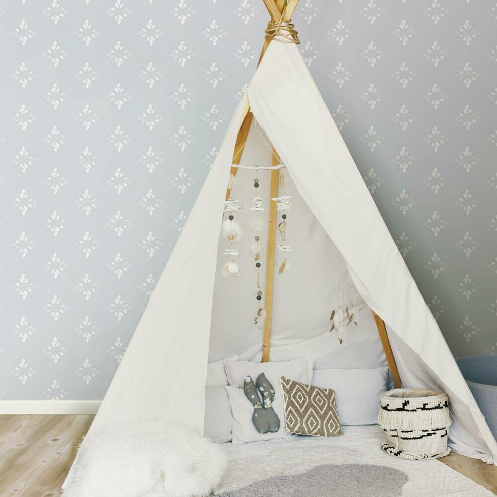 RoomMates RMK12144WP  Rose Lindo Pressed Petals Peel & Stick Wallpaper -Taupe Gray