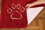 Dog Gone Smart Dirty Dog Microfiber Paw Doormat - Super Absorbent Dog Mat Keeps Paws & Floors Clean - Machine Washable Pet Door Rugs with Non-Slip Backing