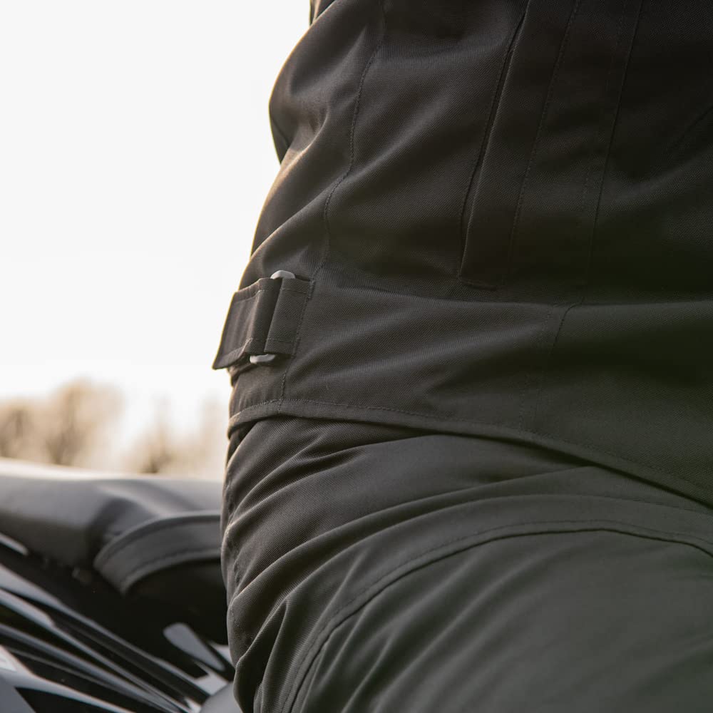 Oxford Products - Spartan WP MS Men's Long Motorcycle Riding Jacket (Choose From: Small - 3XL) -Black & Black/Fluorescent