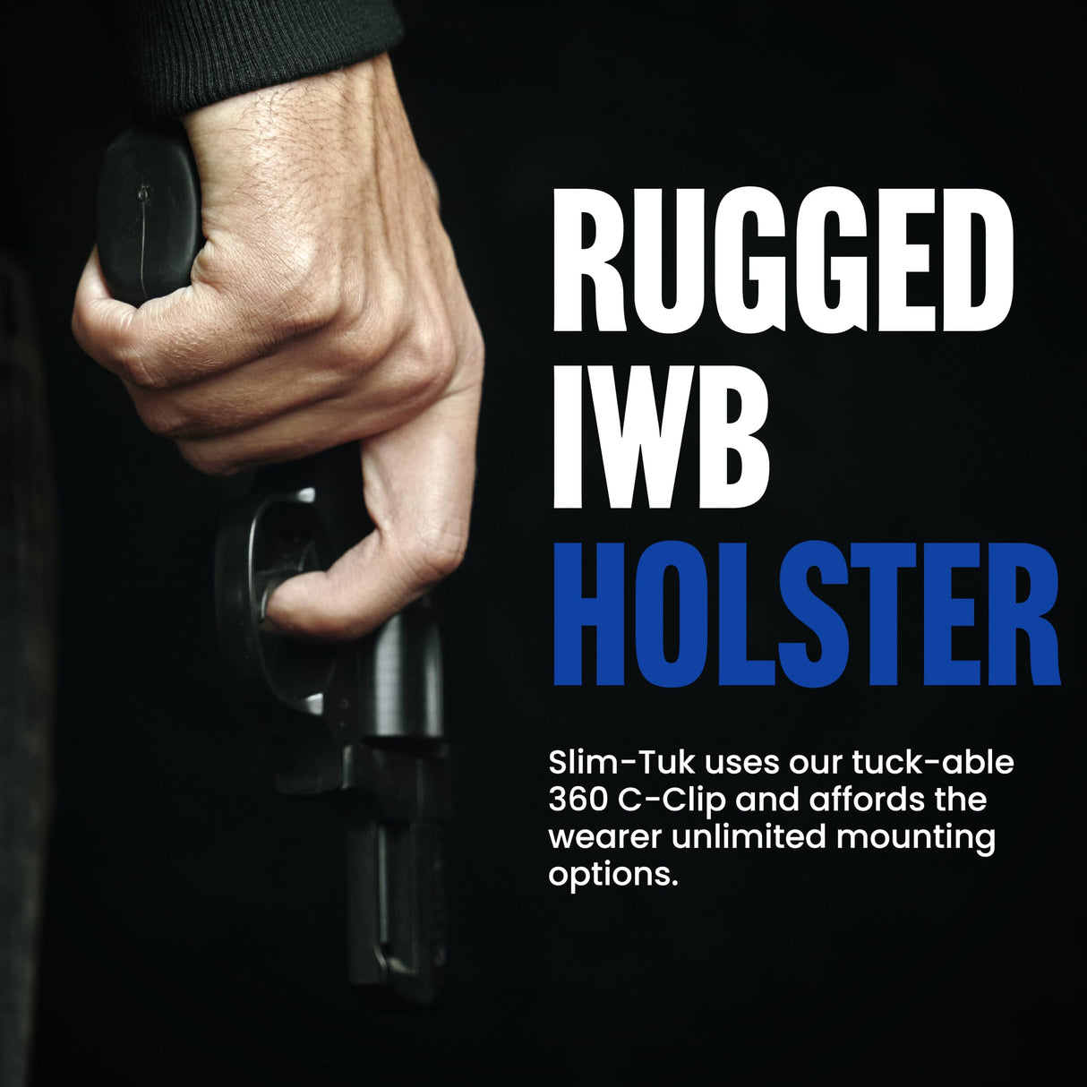 DeSantis 137KJV5Z0 Slim-Tuk Inside The Waistband Holster, Tuck-Able 360 C-Clip (Ambidextrous) -Black (FITS: Ruger LC9, LC380, EC9S)