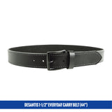 DeSantis E25BJ44Z3 1 1/2” Everyday Carry Belt (EDC), Powder Coated Buckle Closure -Black, 44”