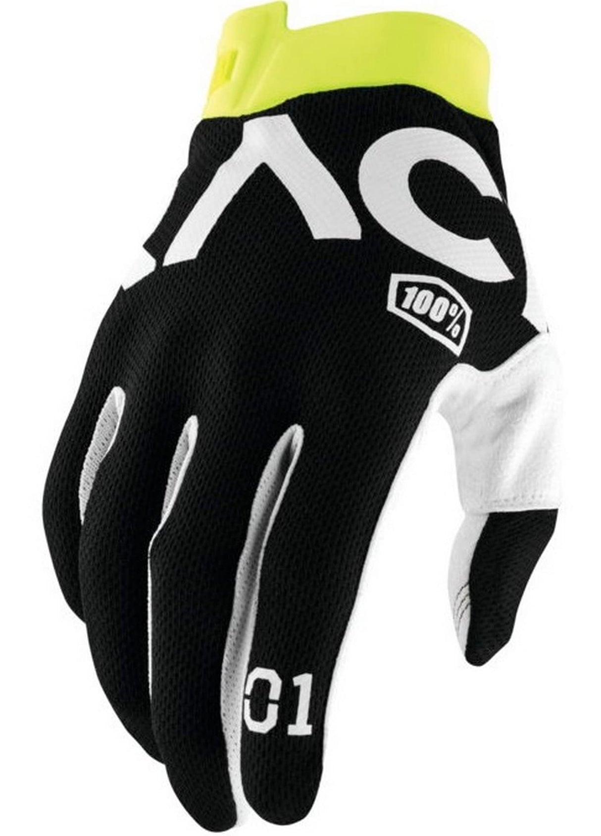 100% 10015-019-13  iTrack Moto Gloves -SIZE: XLarge, Black/White