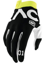 100% 10015-019-13  iTrack Moto Gloves -SIZE: XLarge, Black/White