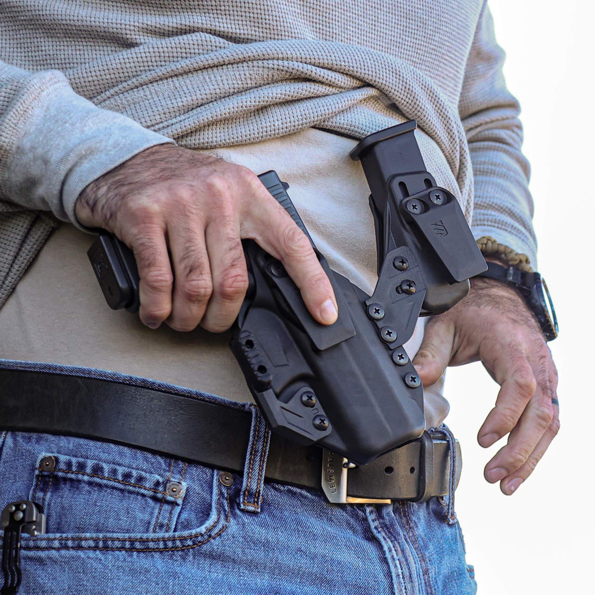 Blackhawk 416102BK Stache IWB Premium Gun Holster -Black (Ambidextrous)