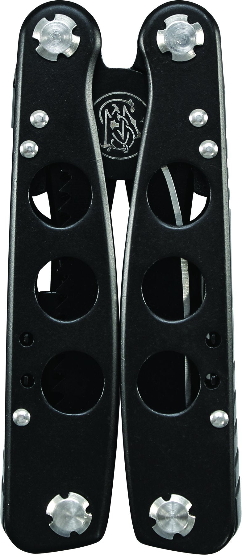 Smith & Wesson SWMT1CP 15 Function Multi-Tool with Spring Loaded Pliers, Outboard Components, and Nylon Belt