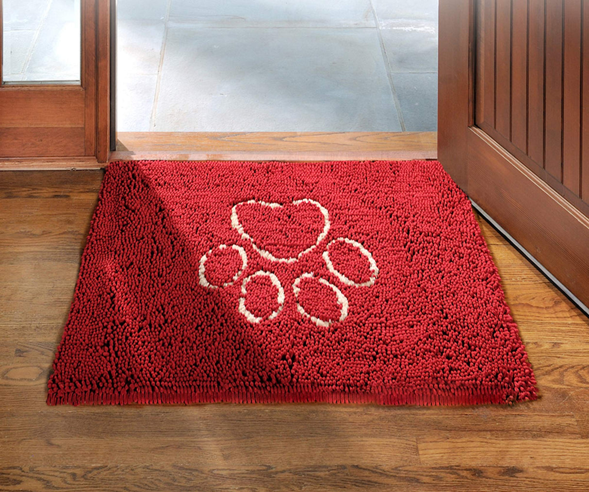 Dog Gone Smart Dirty Dog Microfiber Paw Doormat - Super Absorbent Dog Mat Keeps Paws & Floors Clean - Machine Washable Pet Door Rugs with Non-Slip Backing