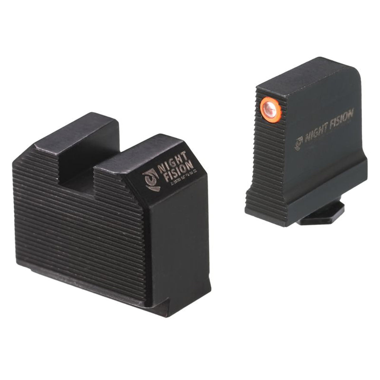 Night Fision  GLK-003-465-472-OGZX Optics Ready Stealth Night Sight Set for Glock 43/43x w/ RMRcc - Orange Front Ring, Blank Rear Sight