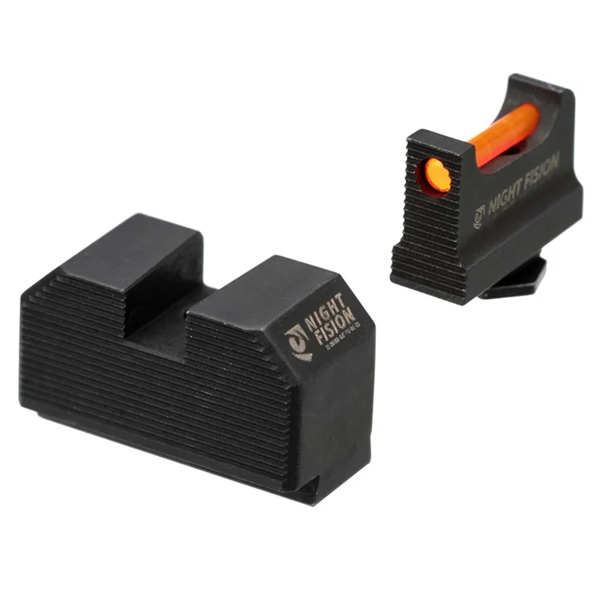 Night Fision GLK-001-330-353-RFZX Optic Height Fiber Optic Sight Set for Glock 17/19/45/48 w/ RMR/507c/SRO/ACRO - Red Front
