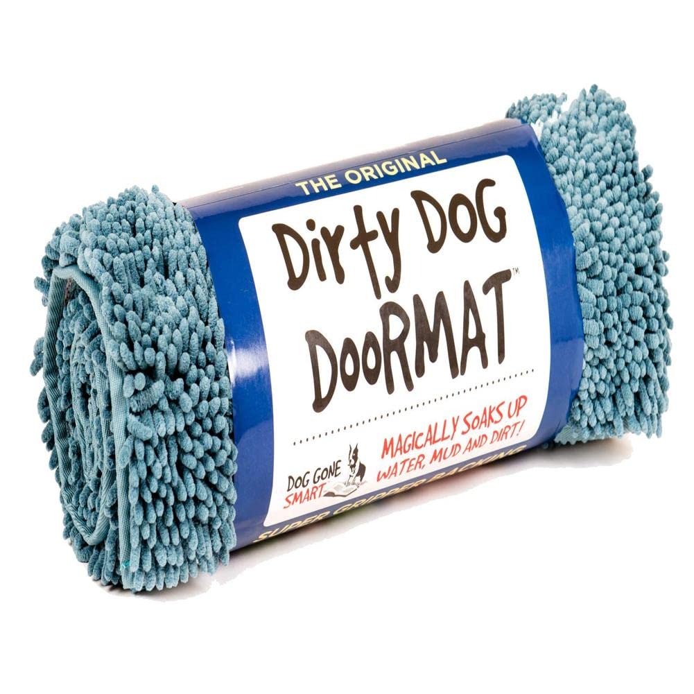 Dog Gone Smart Dirty Dog Microfiber Paw Doormat - Super Absorbent Dog Mat Keeps Paws & Floors Clean - Machine Washable Pet Door Rugs with Non-Slip Backing