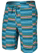 SAXX SXSW02L-ASF-30 Betawave 2N1 Boardie 9" SIZE: 30, Asher Stripe-Sea Foam