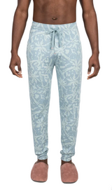 SAXX SXLP33-SPD-S Snooze Pant Splash Palms- Desert Blue S