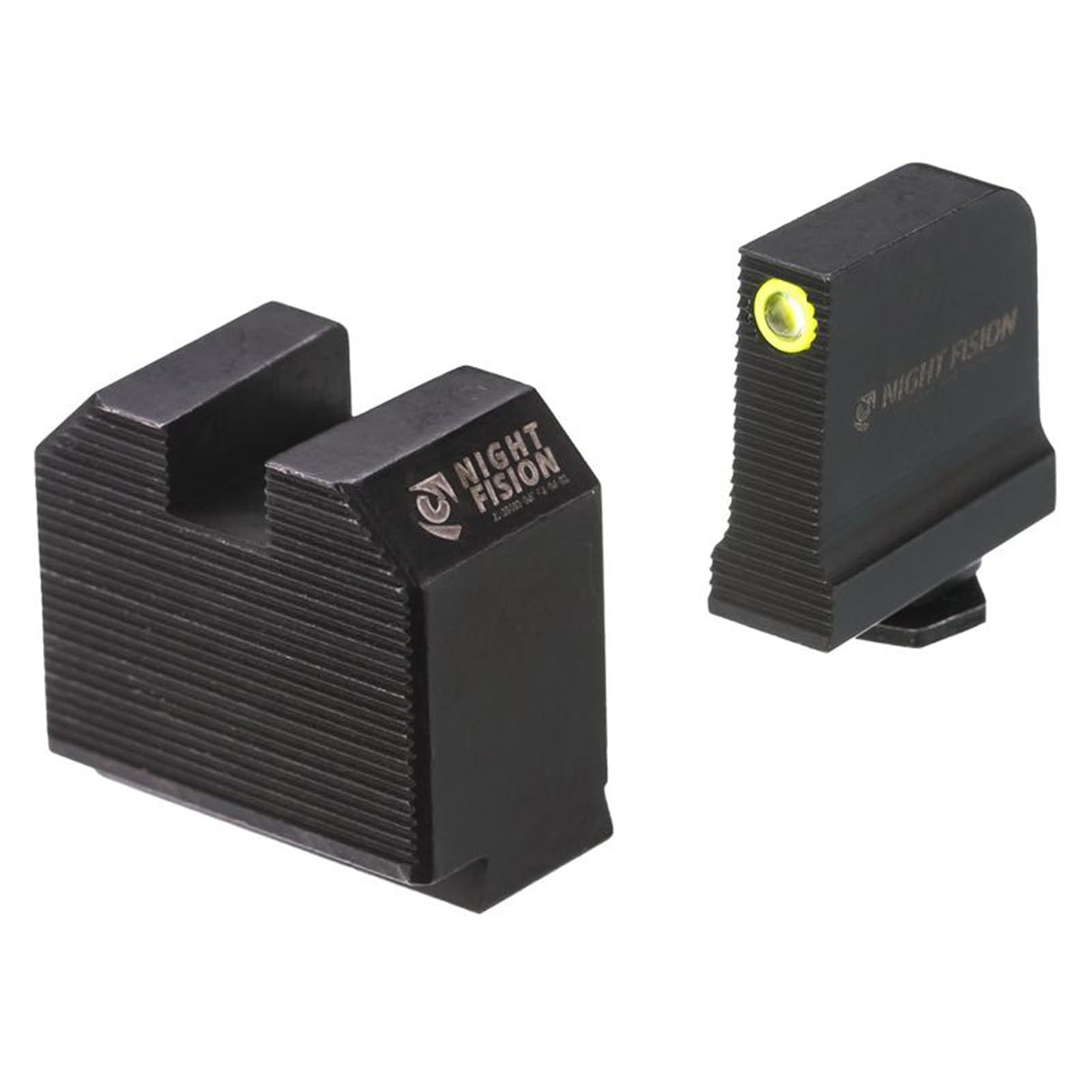Night Fision  GLK-005-465-488-YGZX Optics Ready Stealth Night Sight Set for Glock 48 w/ RMRcc - Yellow Front Ring, Blank Rear Sight