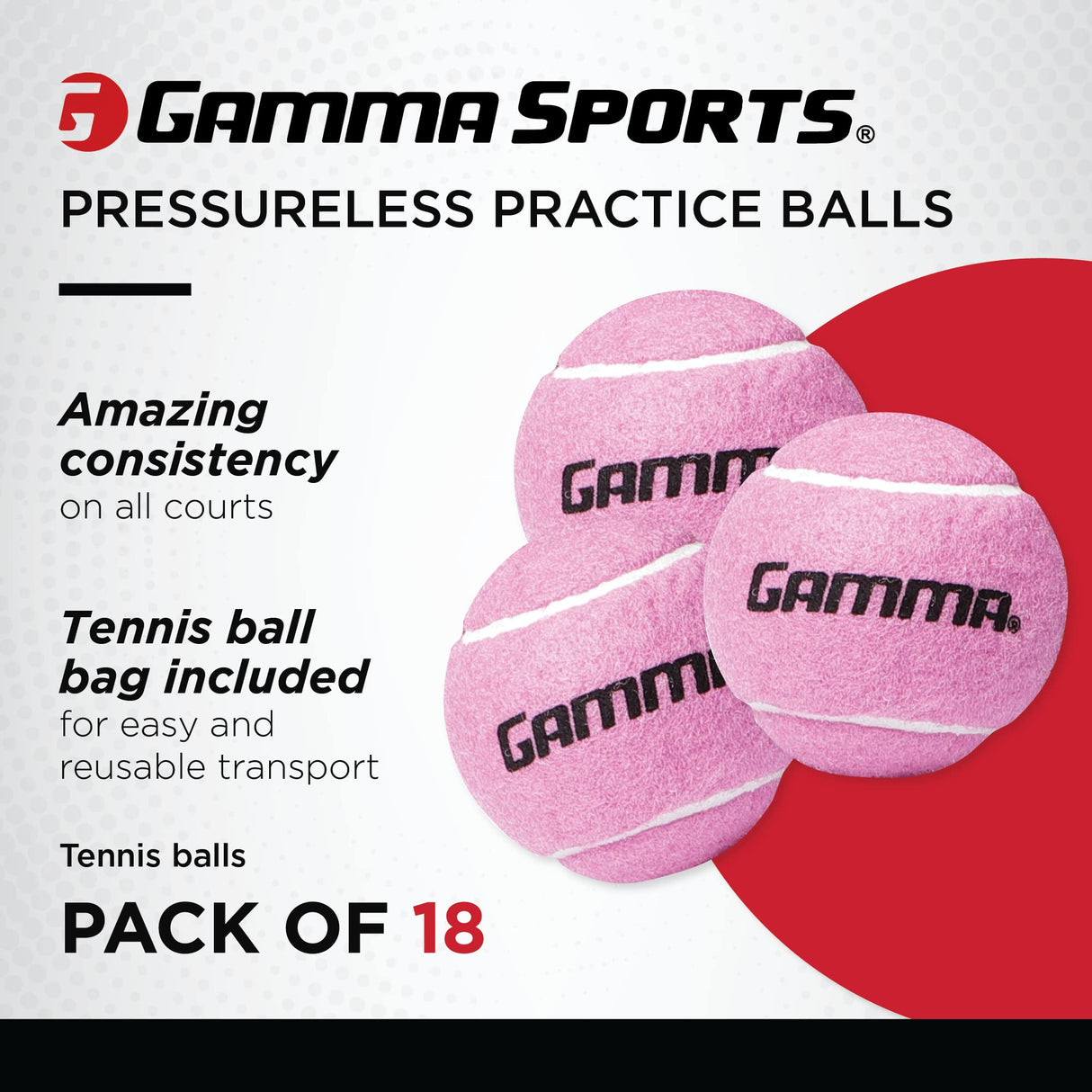 Gamma CGBOB13 Bag O Balls 18 Pink