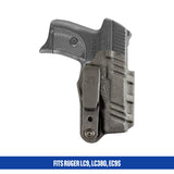 DeSantis 137KJV5Z0 Slim-Tuk Inside The Waistband Holster, Tuck-Able 360 C-Clip (Ambidextrous) -Black (FITS: Ruger LC9, LC380, EC9S)