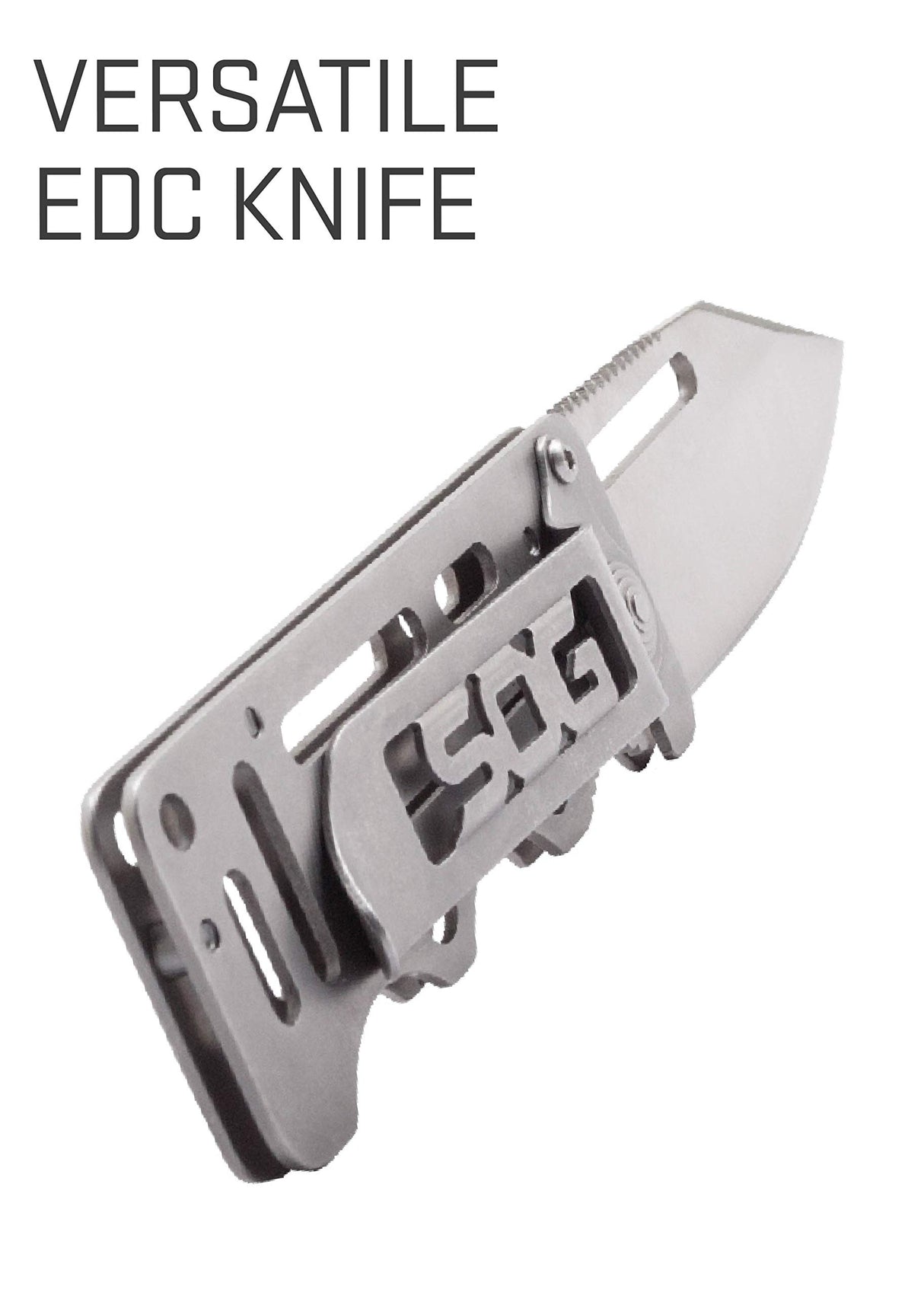 SOG EZ1-CP  2.75" Cash Card Money Clip Pocket Knife w/Clip for Pocket, Money or Card Holder