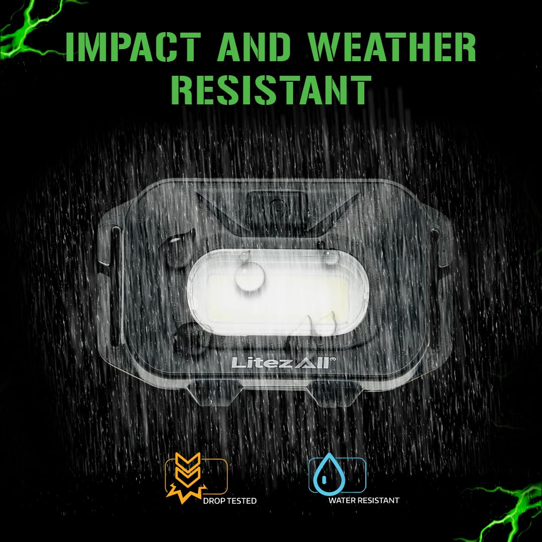 LitezAll 22996-12 120 Lumen LED Mini Headlamp 2 Pack