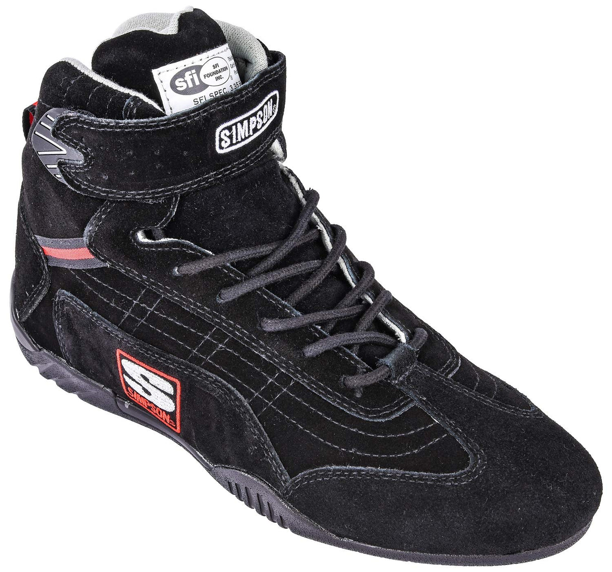 Simpson Racing AD550BK: Adrenaline High Top Racing Shoes -SIZE: 5.5, Black