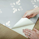 RoomMates RMK12144WP  Rose Lindo Pressed Petals Peel & Stick Wallpaper -Taupe Gray